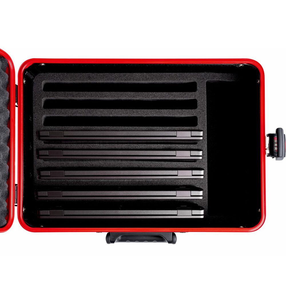 Intérieur de la valise Active Notebook avec emplacements pour ordinateurs portables