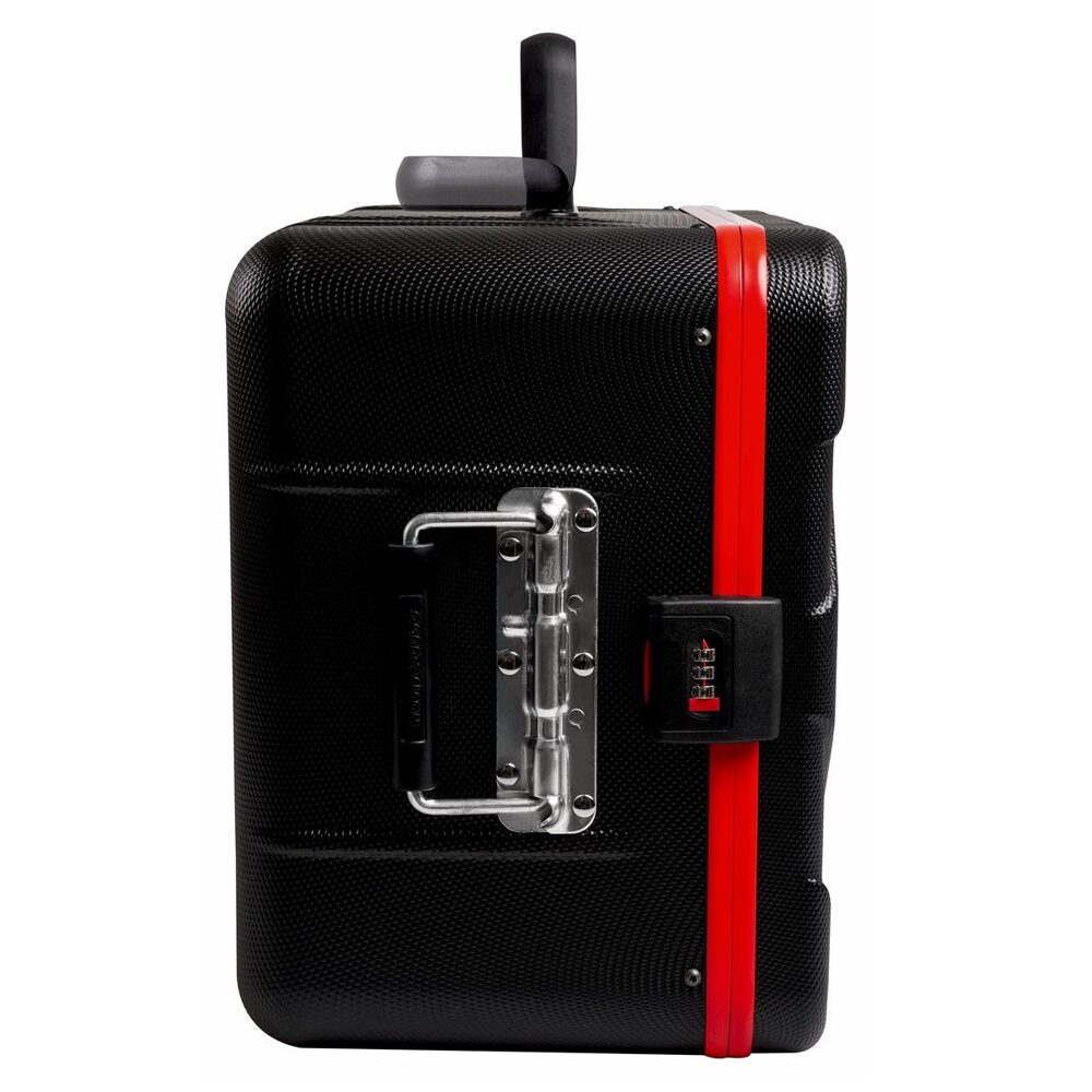 Vue latérale de la valise Active Notebook avec poignée de transport
